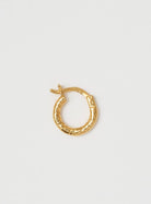 Wire hoop 10 mm structured gold