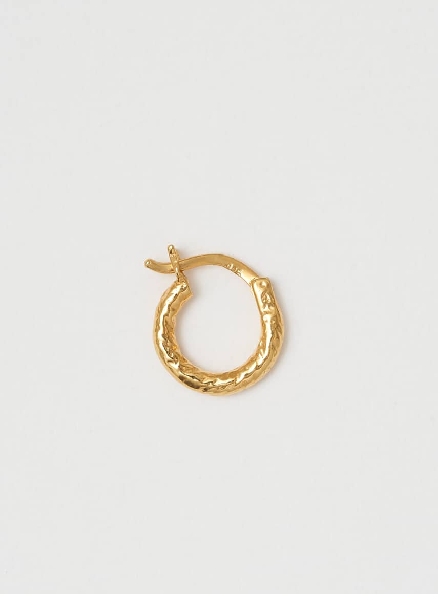 Wire hoop 10 mm structured gold