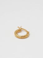 Wire hoop 10 mm structured gold