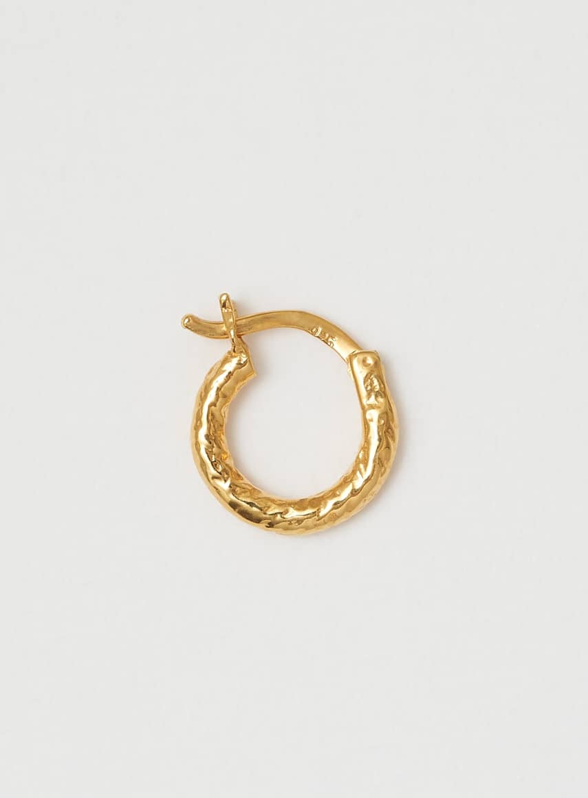 wire hoop 12 mm structured gold