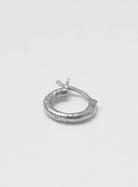 Wire hoop 12 mm structured silver