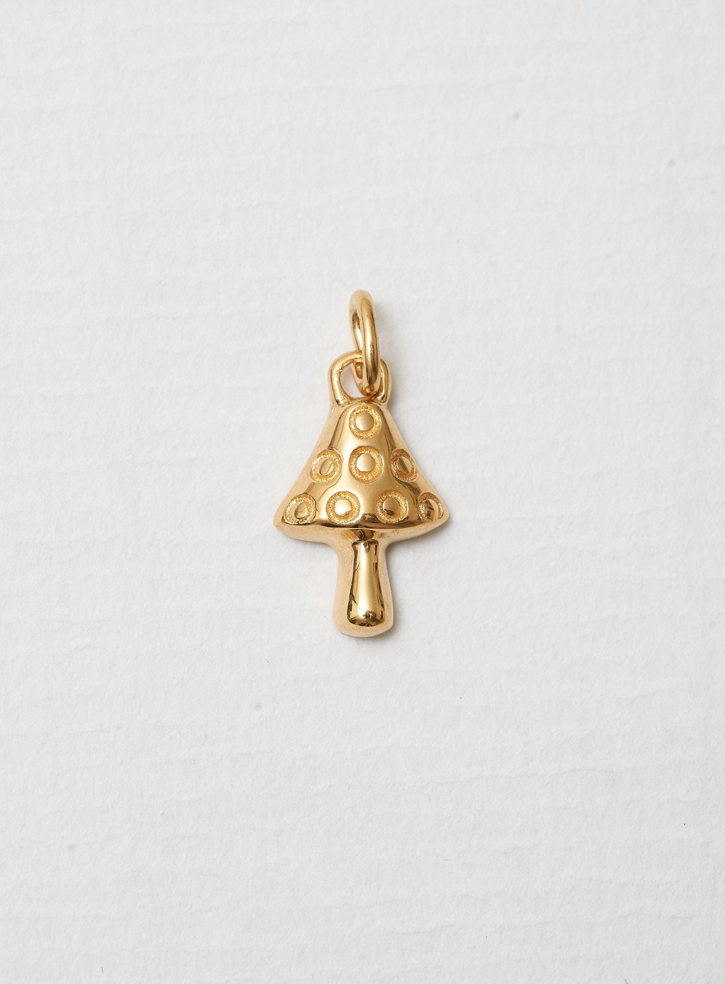 mushroom pendant gold