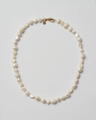 Irregular Pearl Necklace _gold