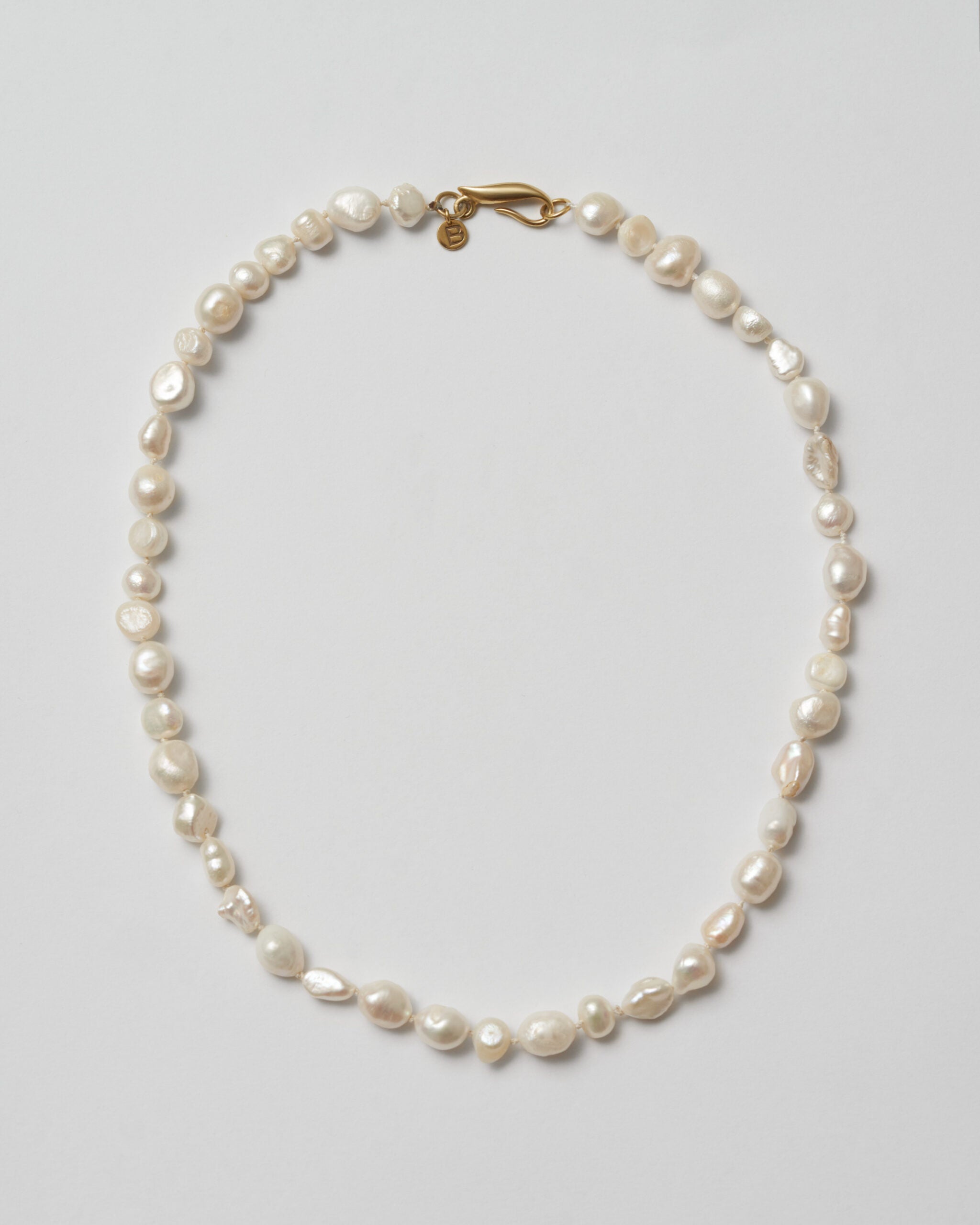 Irregular Pearl Necklace _gold