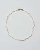 Thin pearl necklace_silver