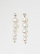 Drop pearl earrings silver