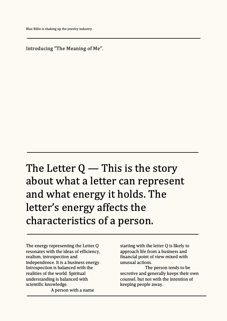 LETTER Q