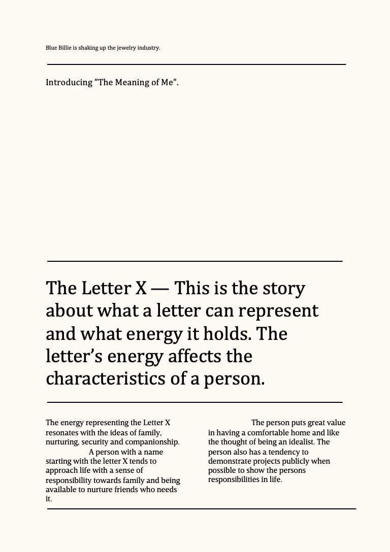 LETTER X