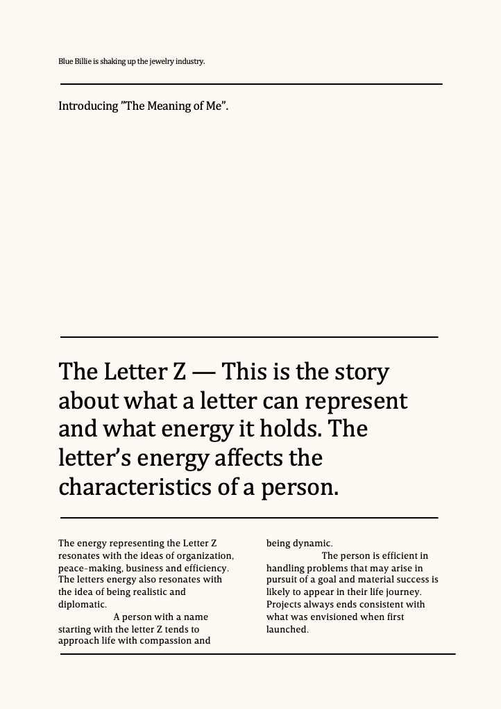 LETTER Z