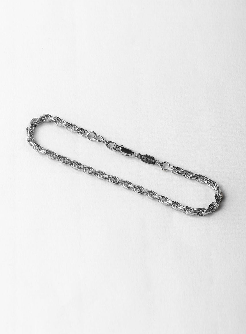 Thick Rope Bracelet Silver