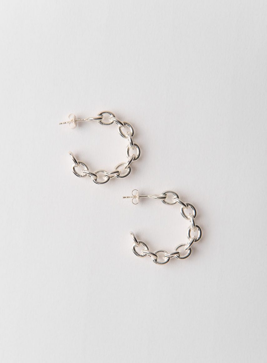Chain Collection Earrings Silver