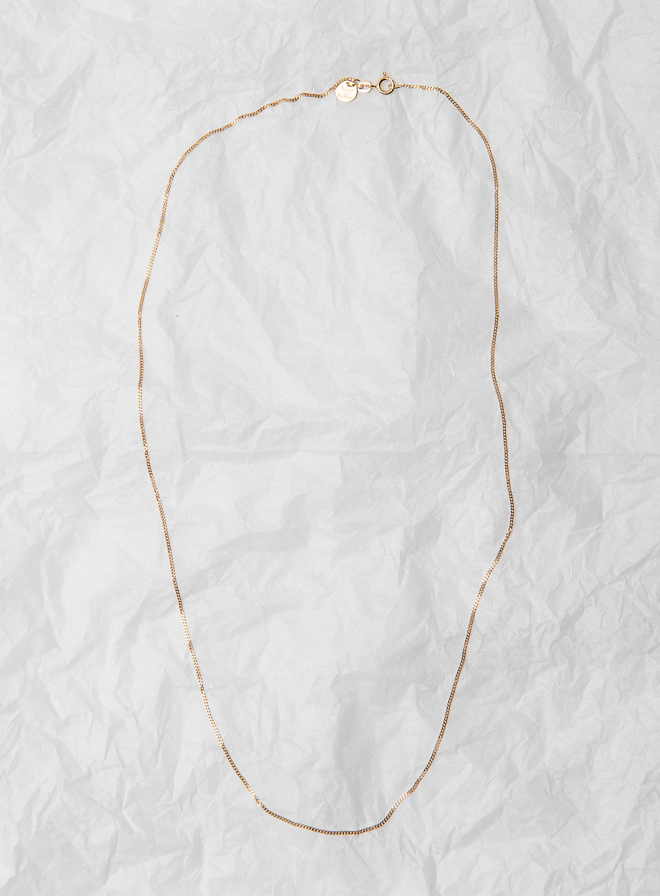 Thin plain chain 60 cm gold