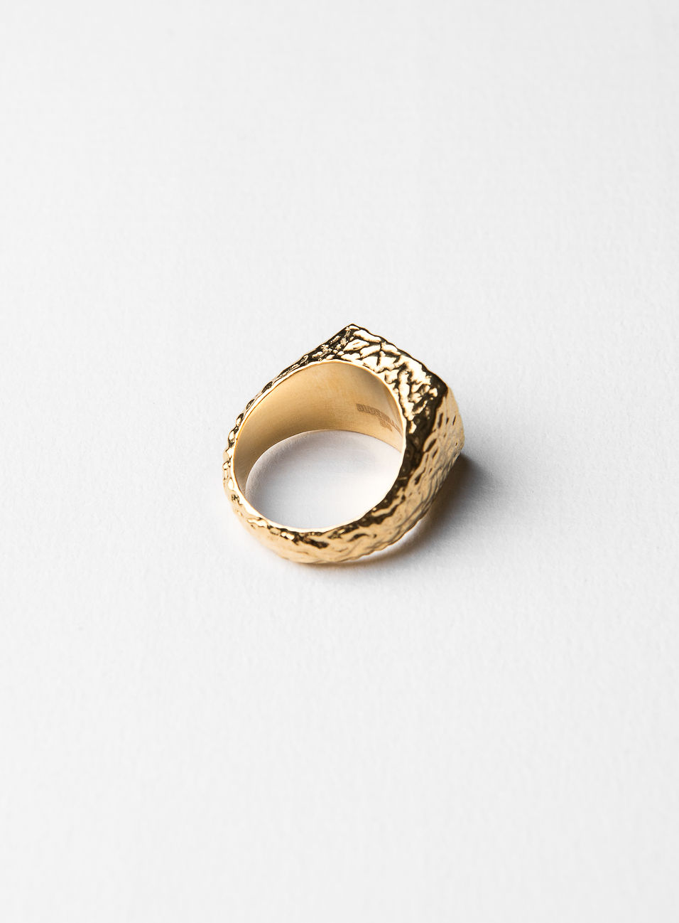 Square Structured Ring Gold