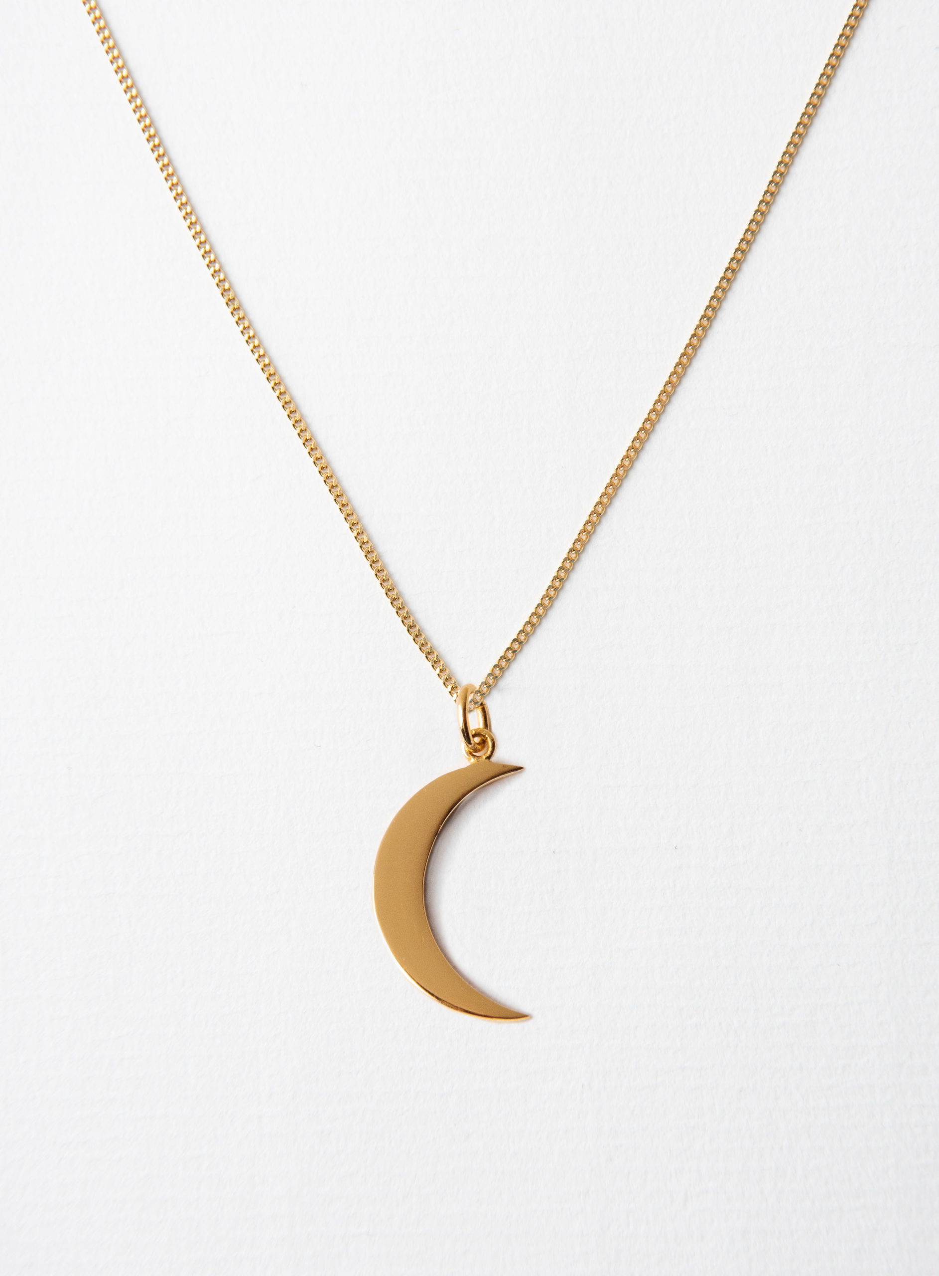 Big Moon Gold on Plain Chain 50 cm