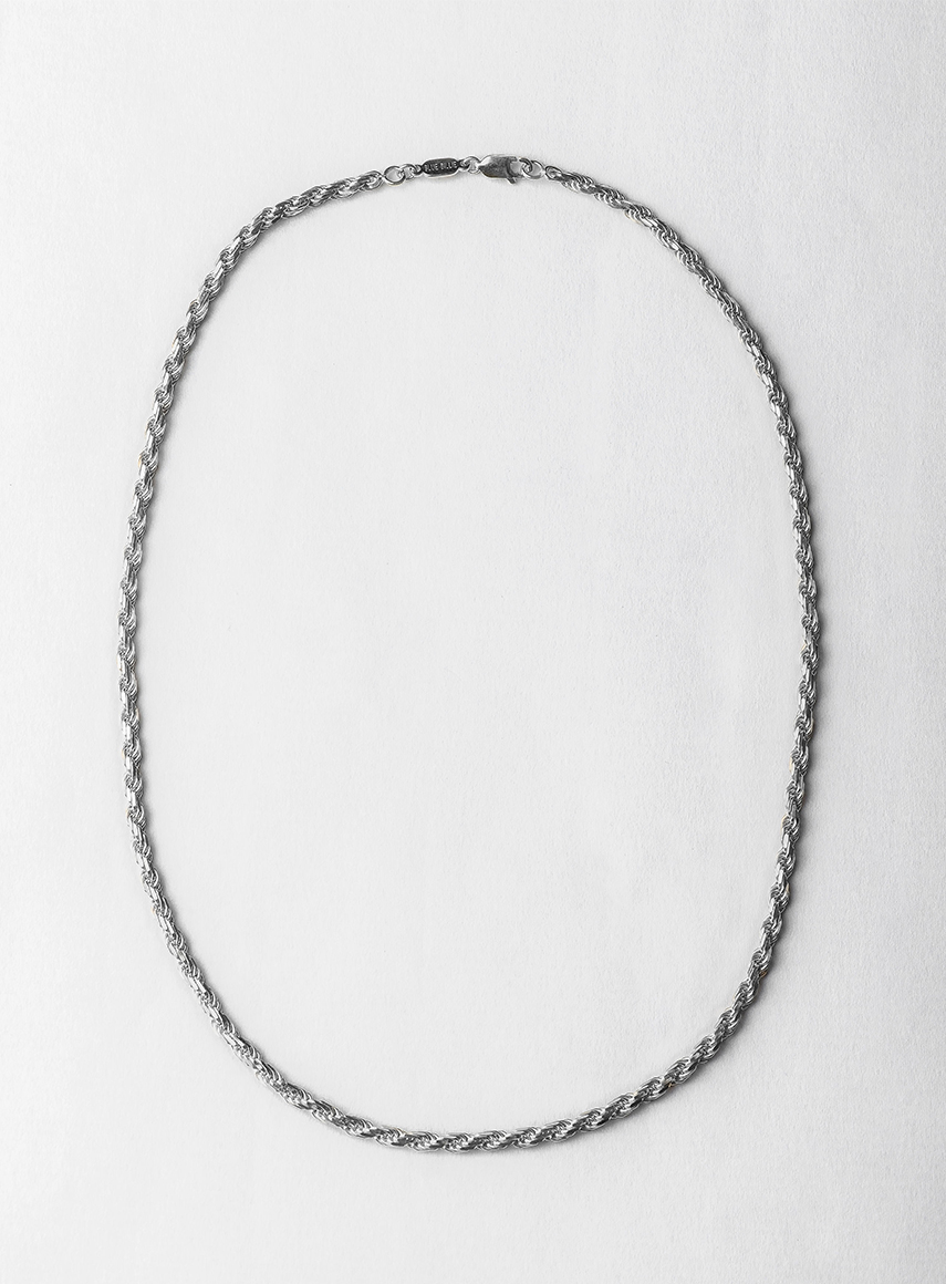 thick rope chain silver