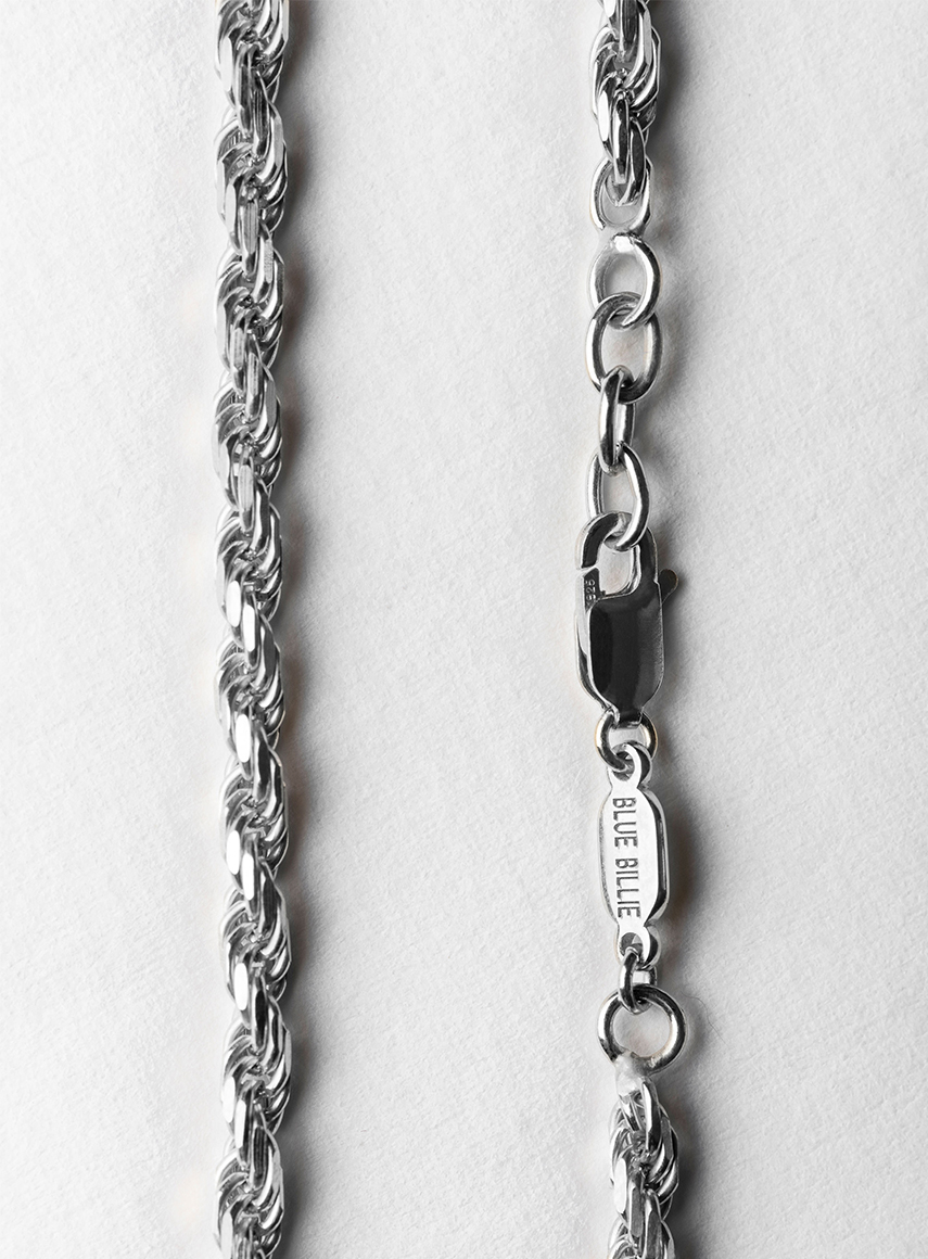 Thick Rope Bracelet Silver