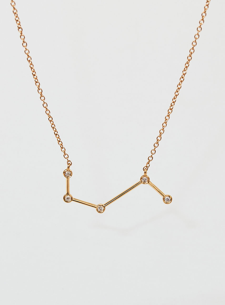 Star Sign Necklace Aries Gold