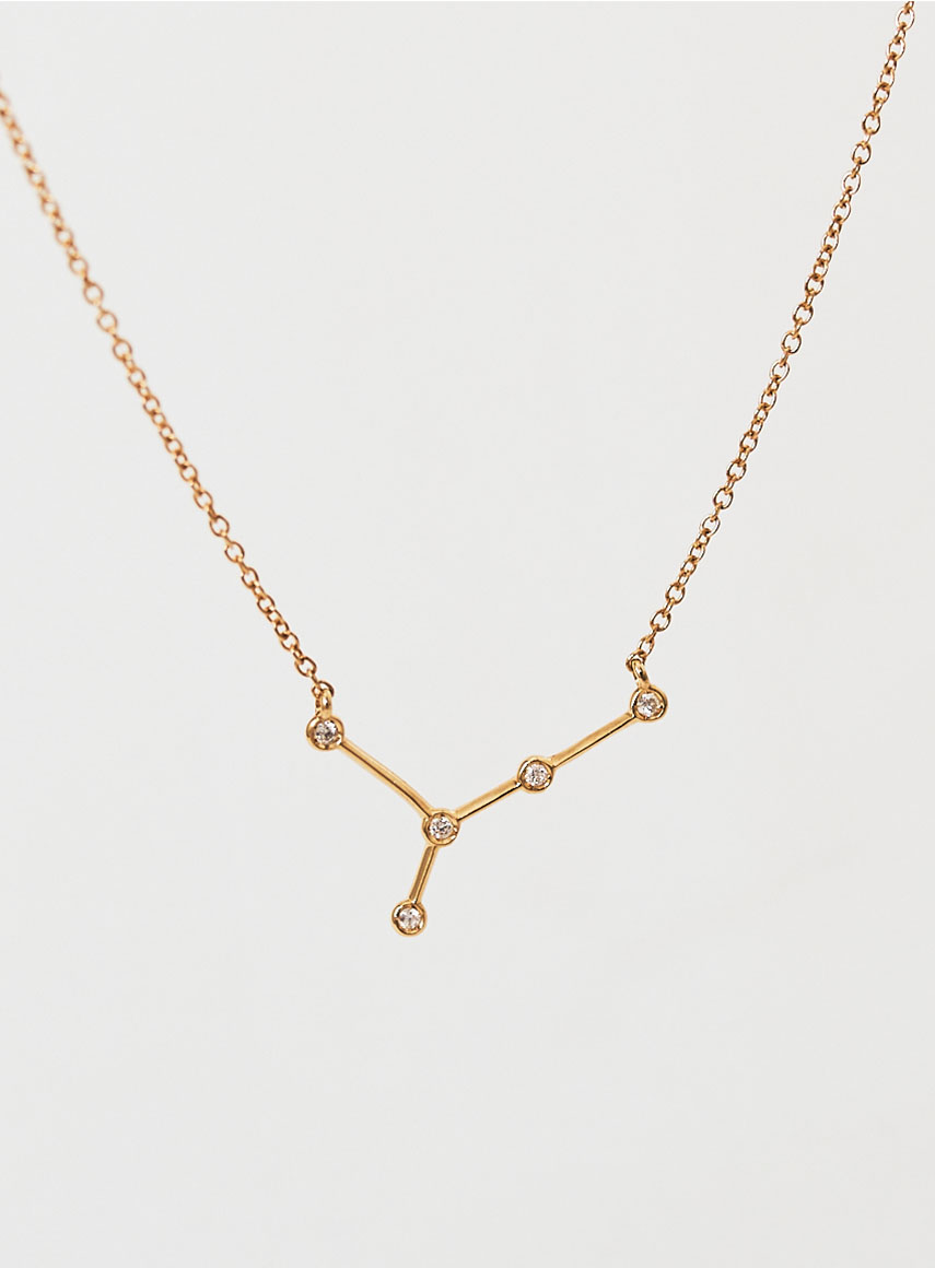 Star Sign Necklace Cancer Gold