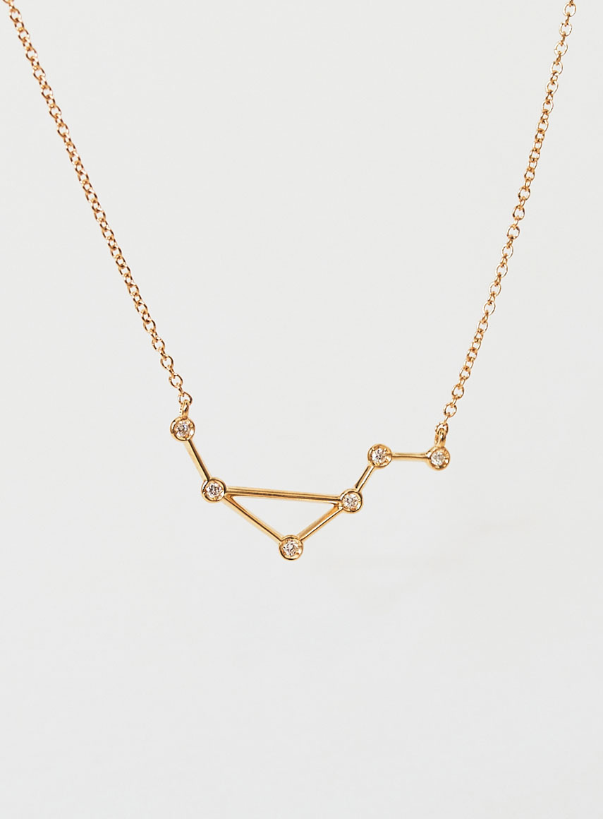 Star Sign Necklace Libra Gold