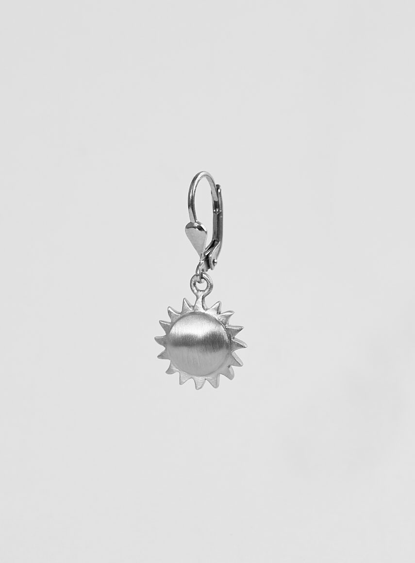 mini sun earring silver