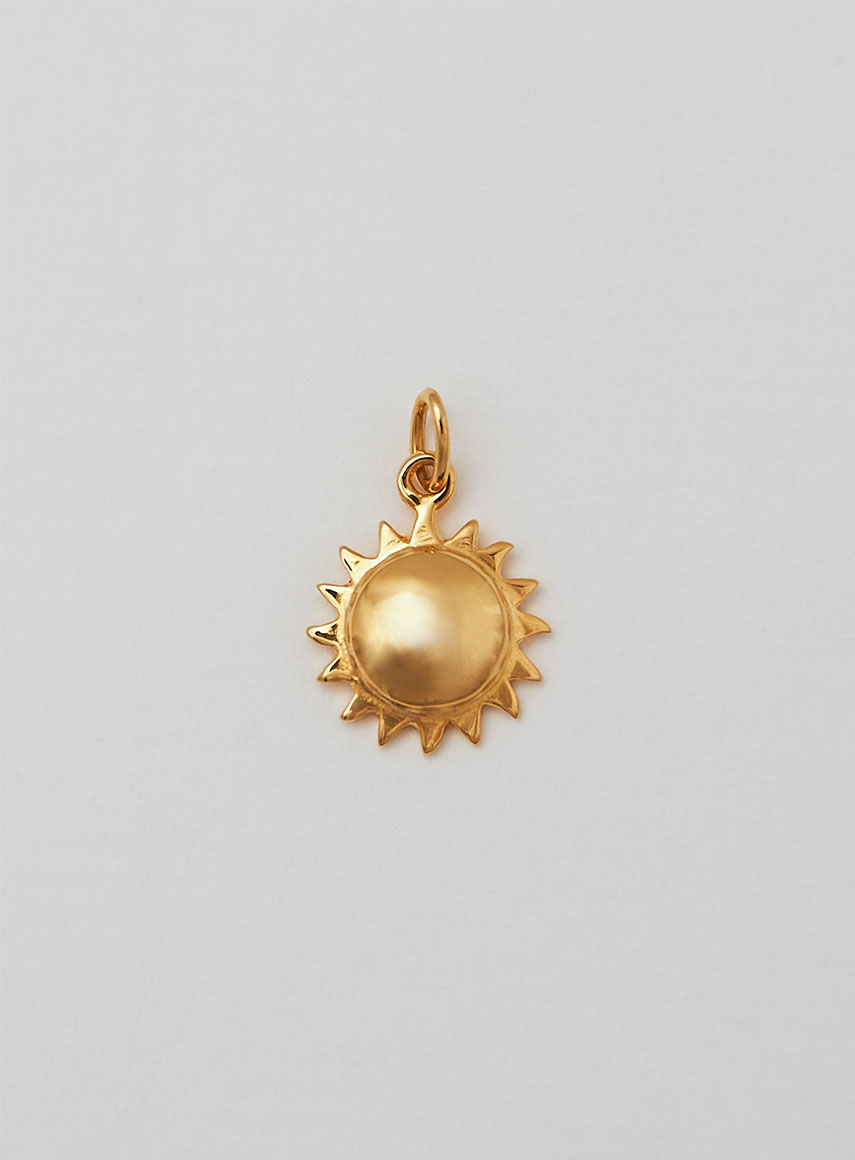 Mini Sol Symbol Blankt Guld