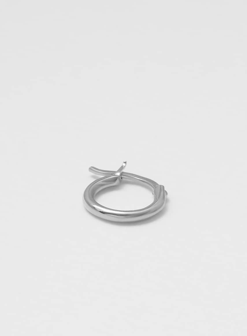Wire Hoop 10 mm Shiny Silver