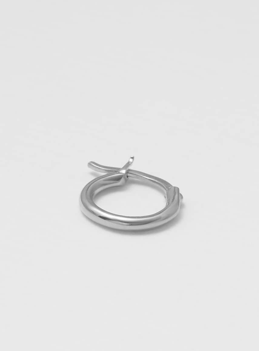 Wire Hoop 12 mm Shiny Silver
