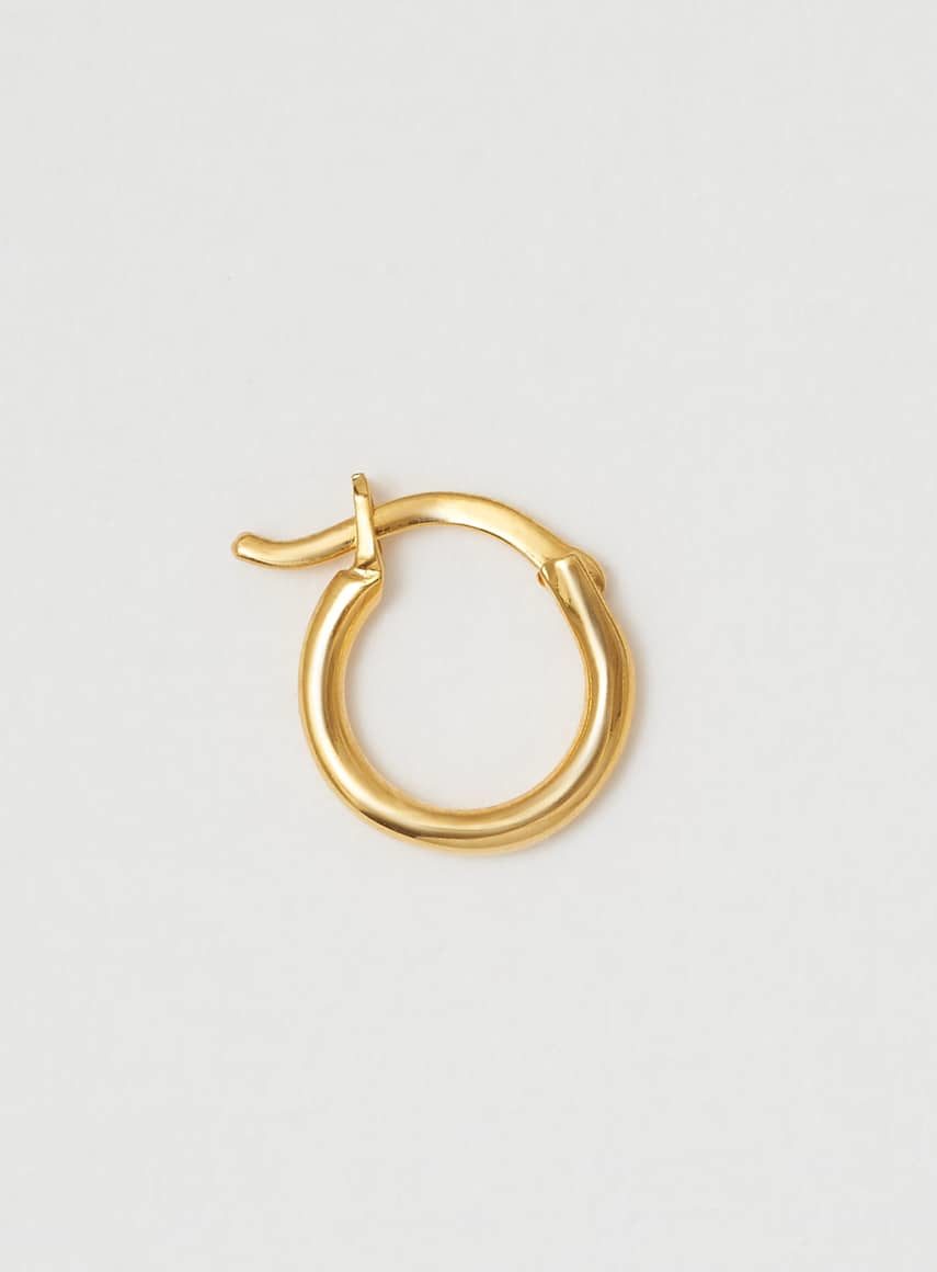 wire hoop 12 mm shiny gold