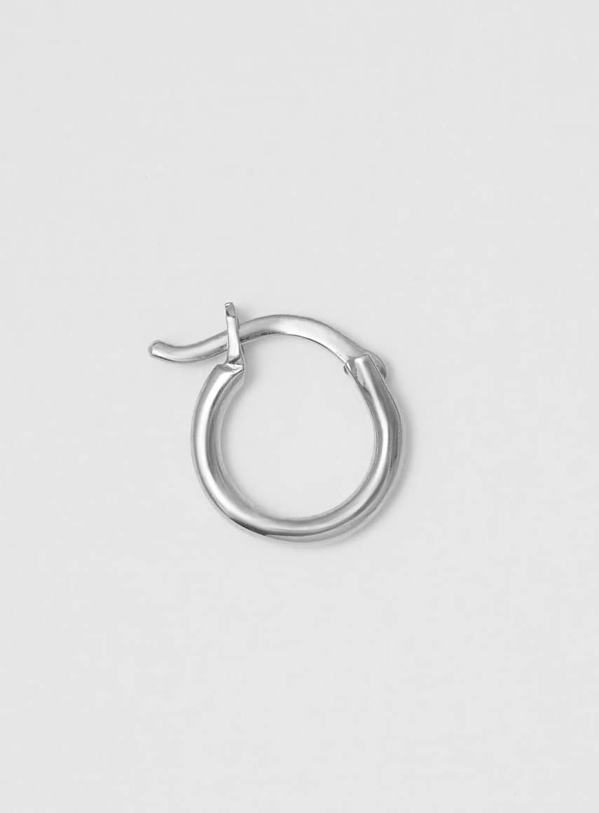 wire hoop 12 mm shiny silver
