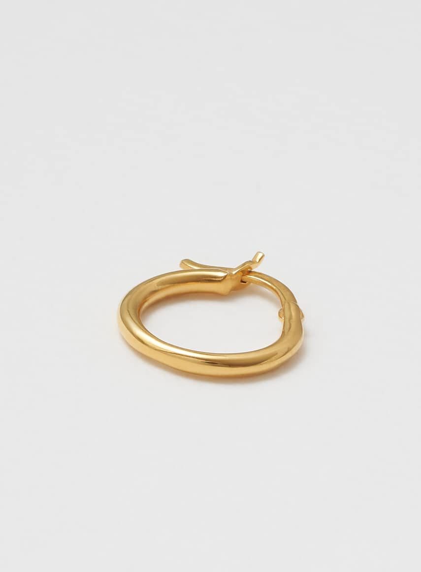 Wire Hoop 14 mm Shiny Gold
