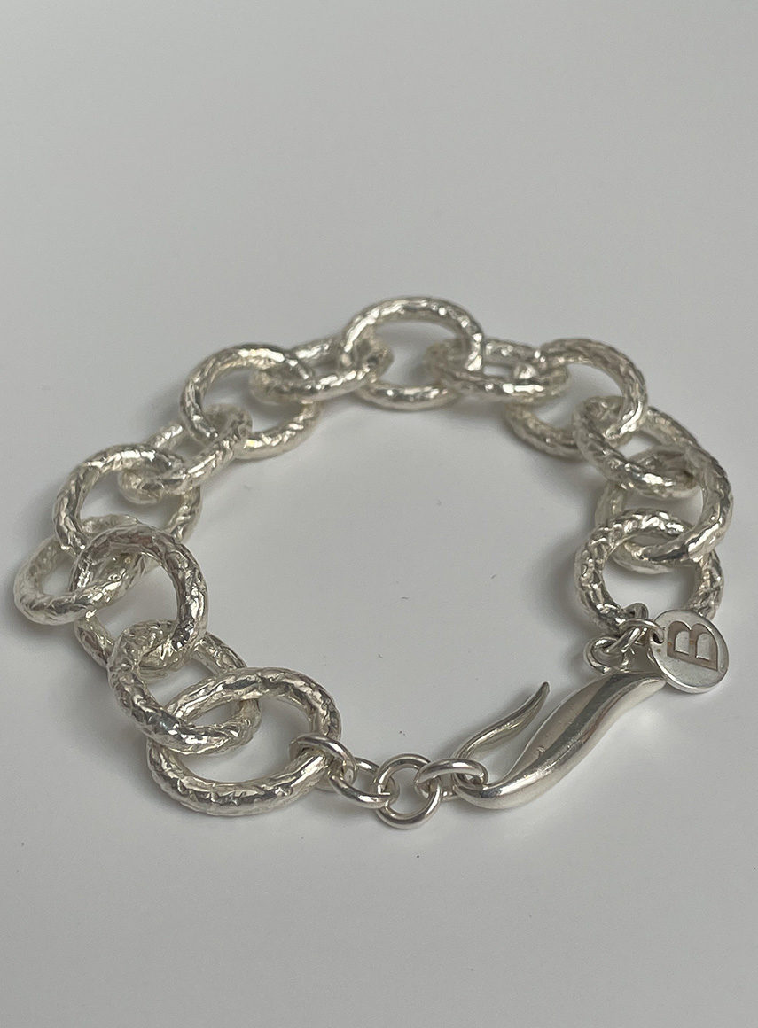 Structured Chain Bracelet Silver