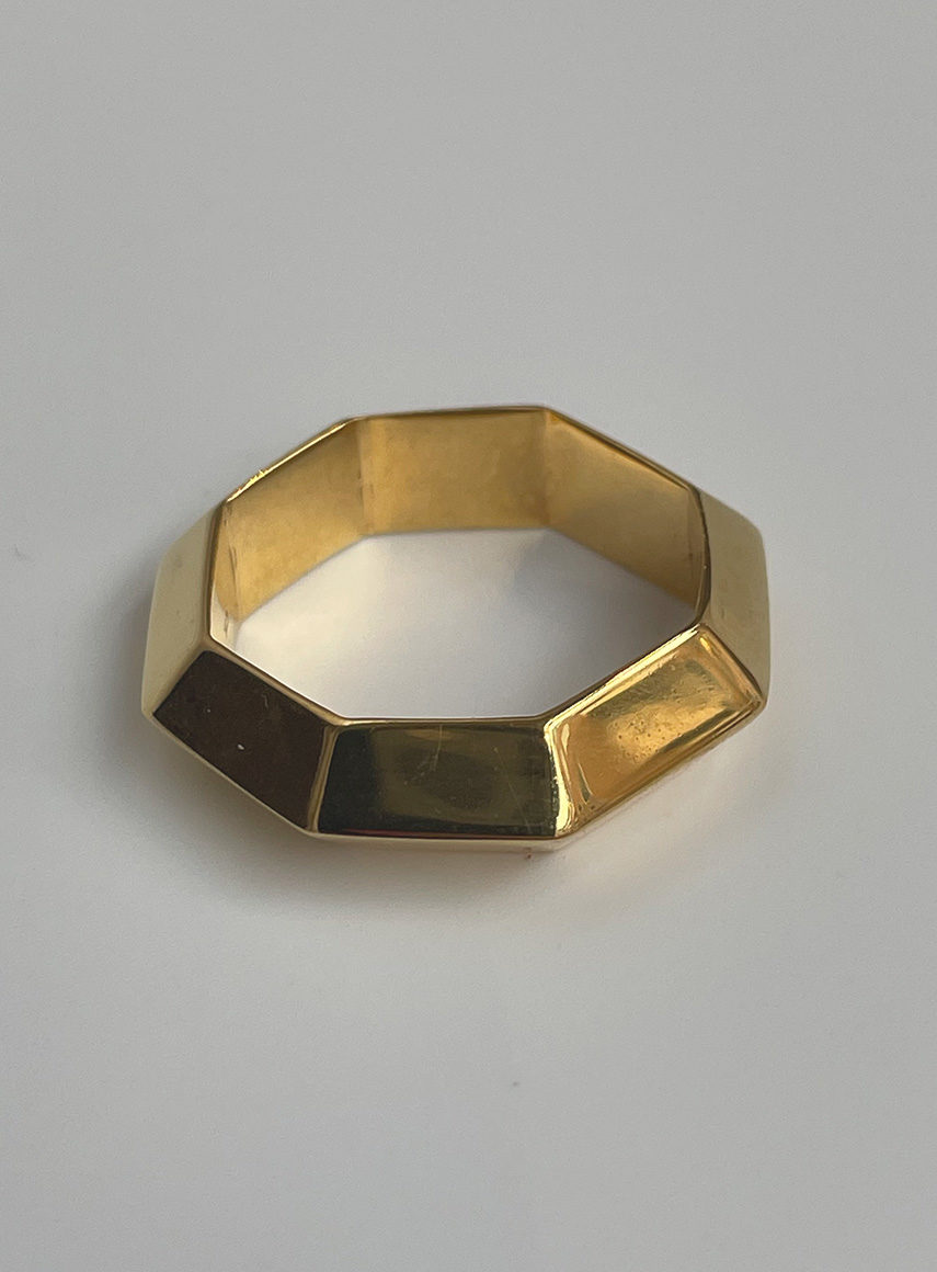 Thick Prisma Ring Gold