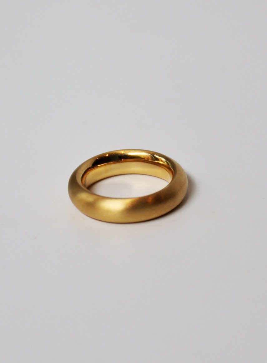 Round ring thin matte gold