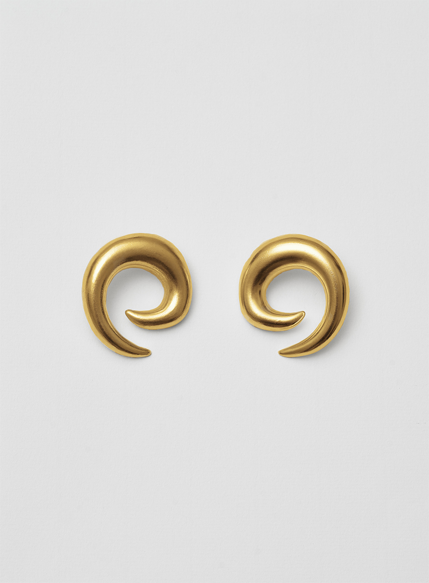 Saturn earrings gold