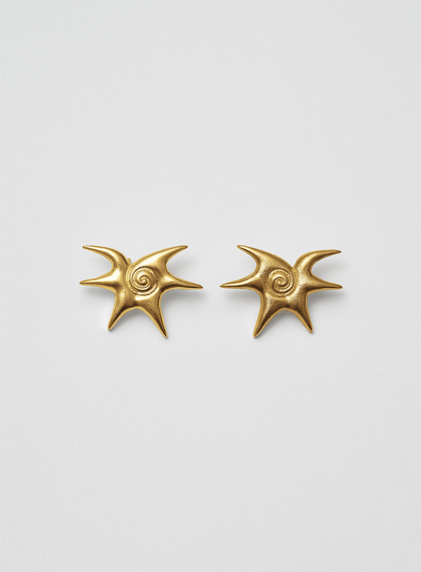 Solar earrings gold
