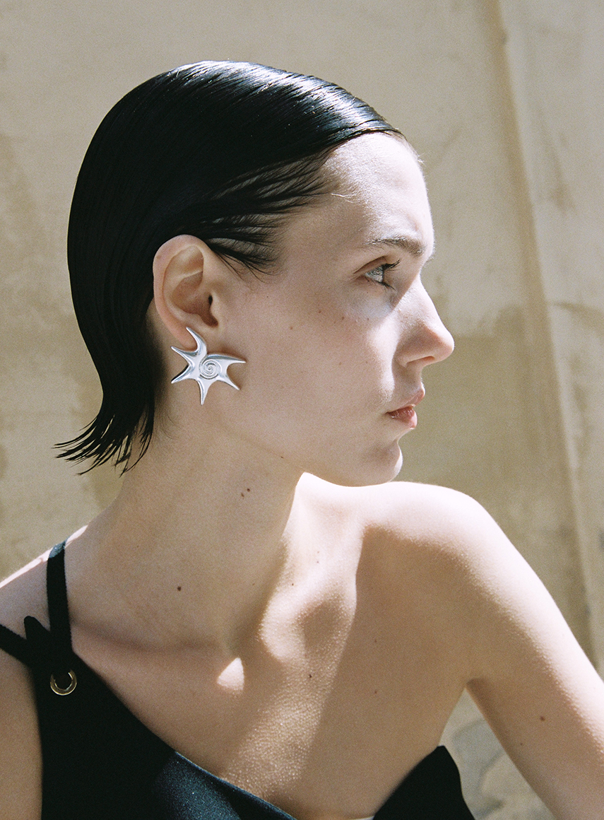 Solar earrings silver