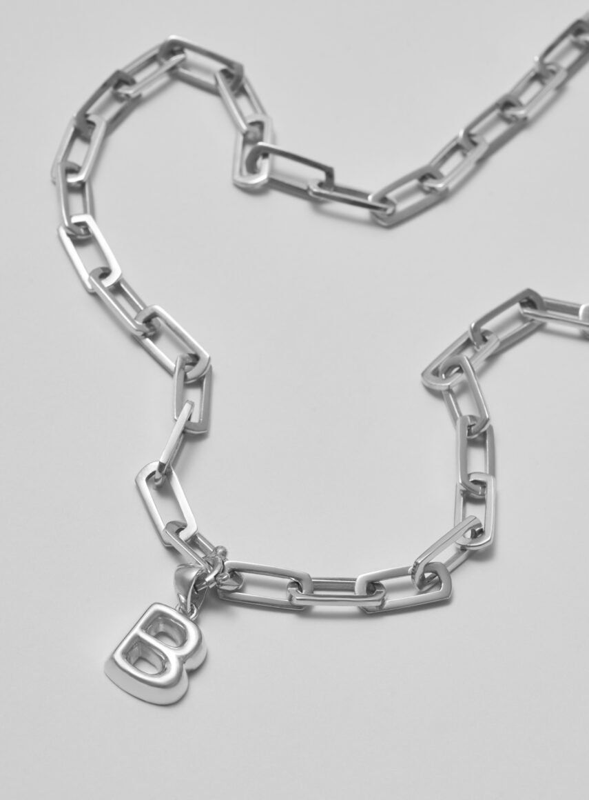The Helium Letter Necklace silver