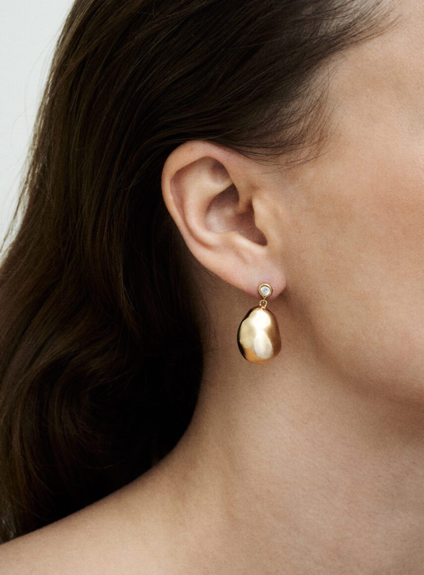 Giant Drop Earrings gold