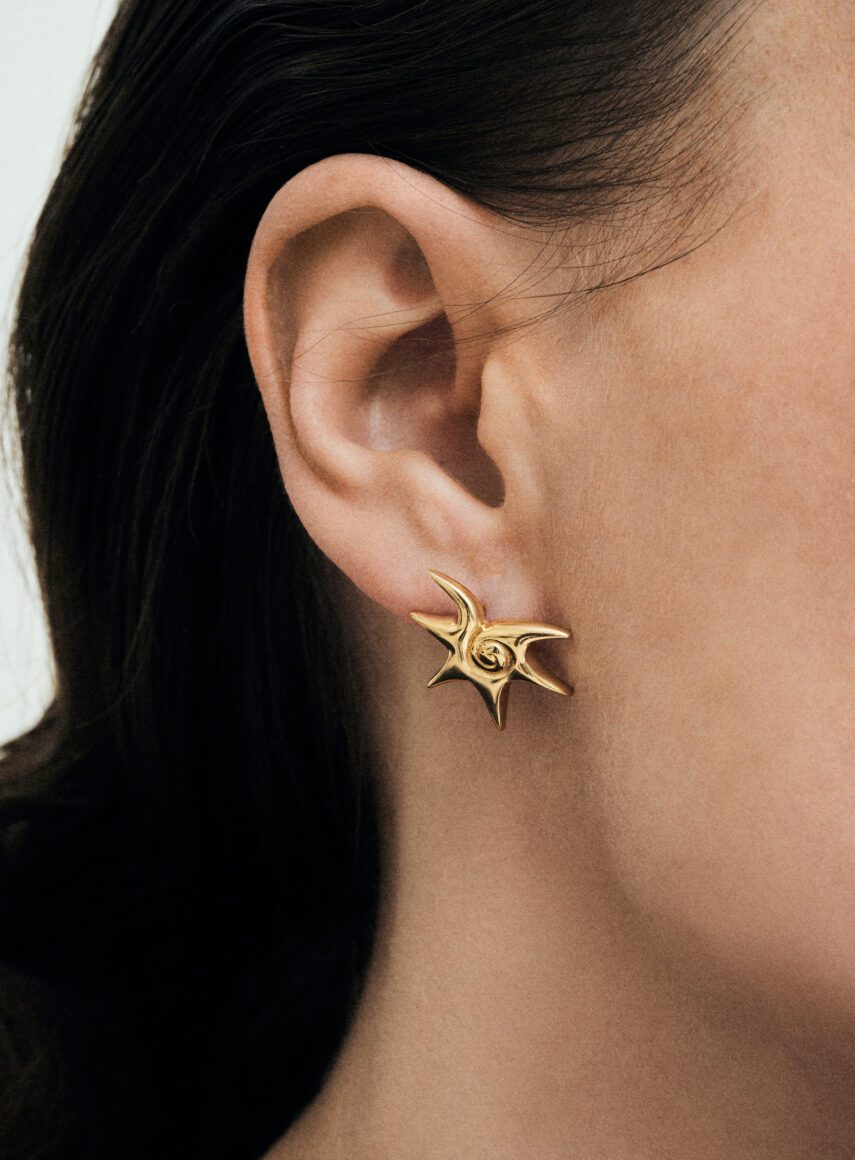 Mini Solar earrings gold
