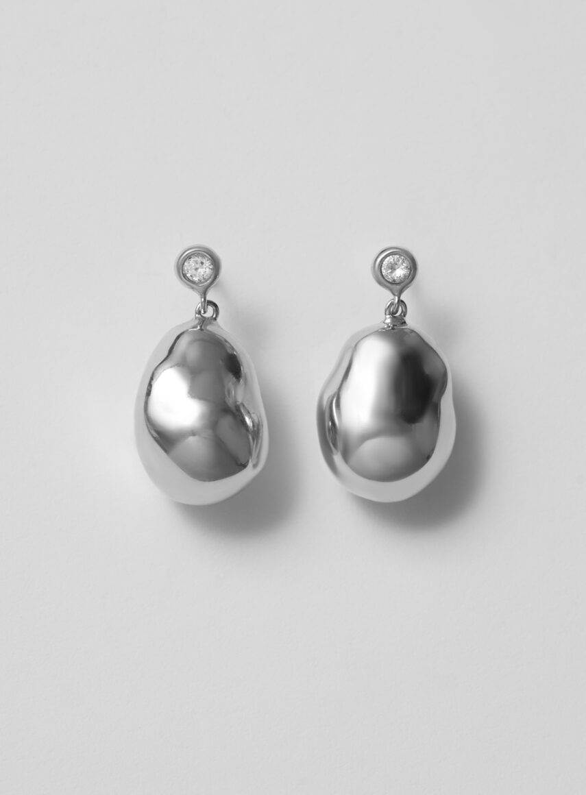 Giant Drop Earrings silver