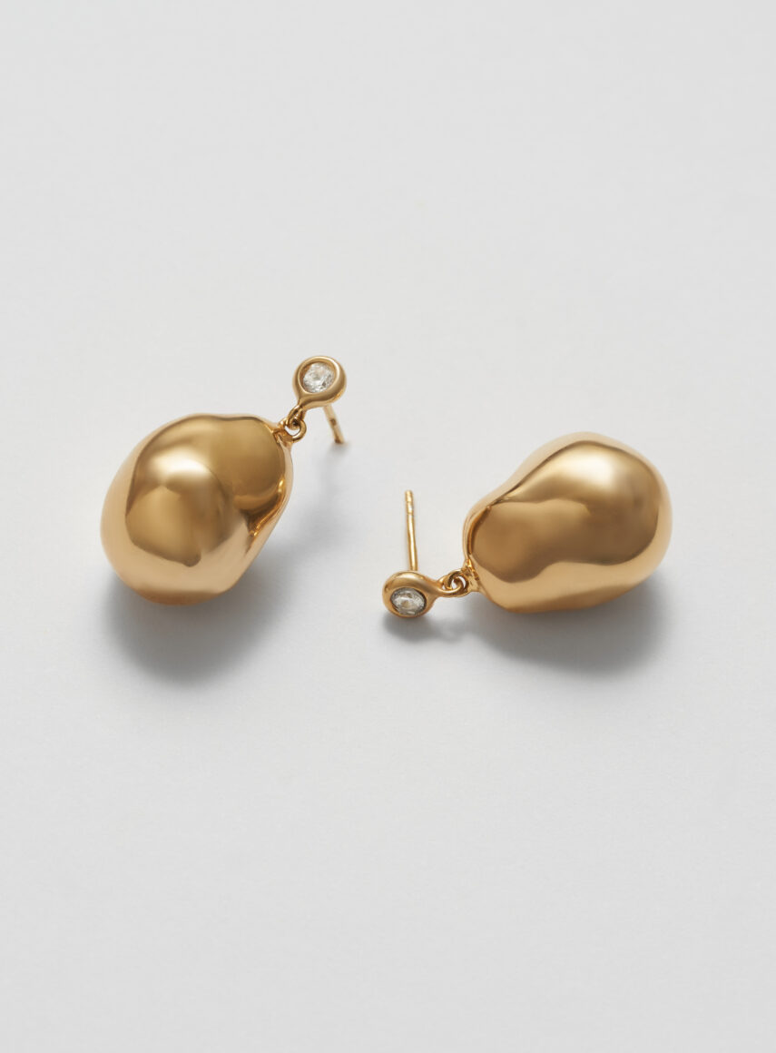 Giant Drop Earrings gold