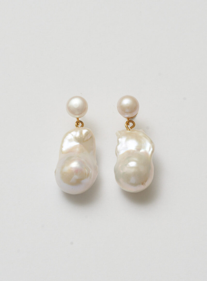 Baroque Pearl Earrings gold